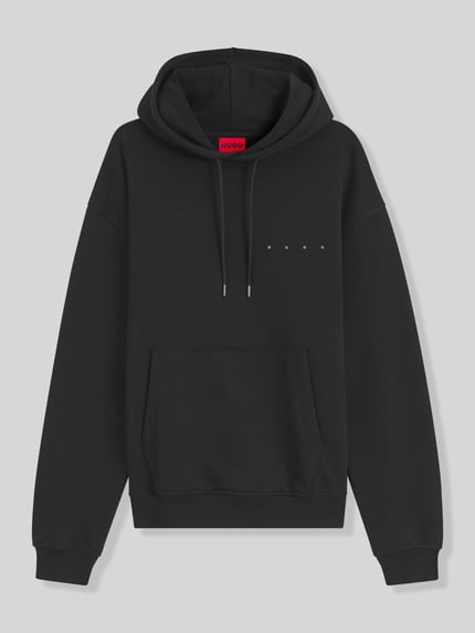 HUGO Regular Fit Hoodie aus reiner Baumwolle Modell 'Dikenhood' Black 2