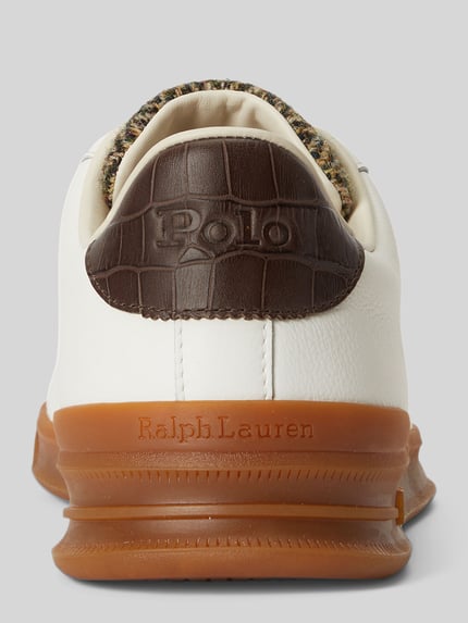 Polo Ralph Lauren Sneaker mit Kontrastsohle aus Rindsnappa Weiss 4
