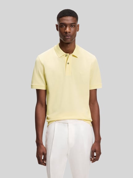 BOSS koszulka polo o kroju regular fit z czystej bawełny model 'PALLAS' Jasnożółty 4
