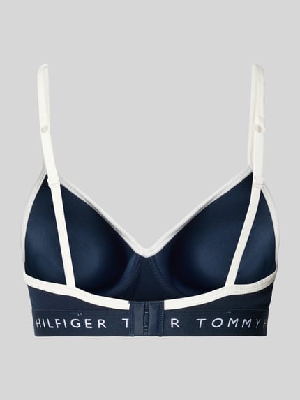 Productfoto, BH met logo band model 'RIB BRALETTE LIFT' van TOMMY HILFIGER, multicolour design, gladde textuur, elastische band met logo