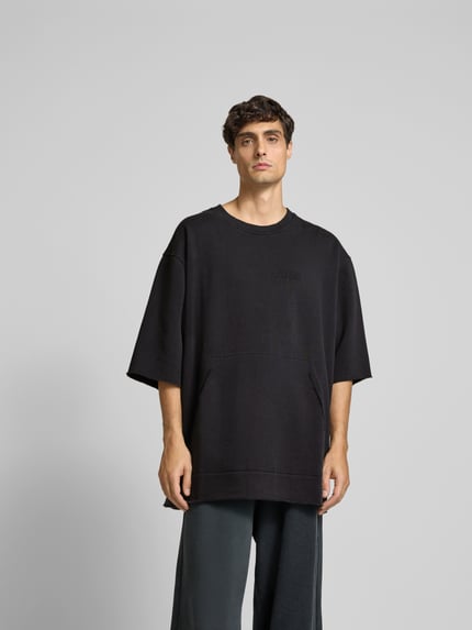 MM6 Maison Margiela T-shirt met labelstitching Zwart - 4