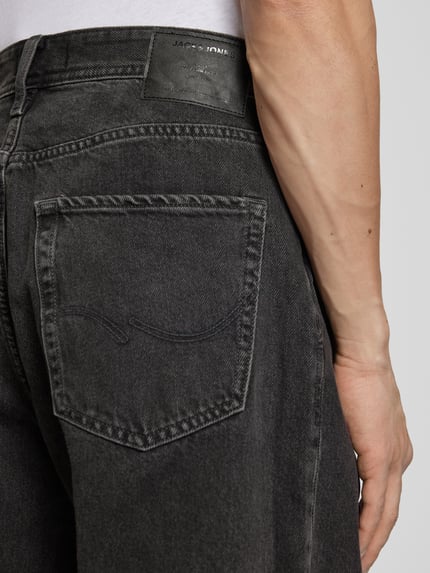 JACK & JONES Baggy fit korte jeans in 5-pocketmodel, model 'ALEX' Zwart - 3