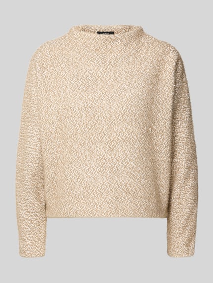 OPUS Sweatshirt mit Bouclé-Struktur Modell 'Genuri' Taupe 1
