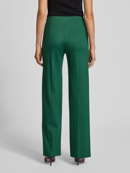 Marc Cain Straight leg pantalon met persplooien Donkergroen - 5