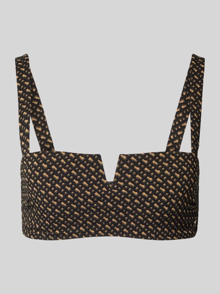 Bikini-Oberteil mit Allover-Muster Modell 'BANDEAU' Shop The Look MANNEQUINE