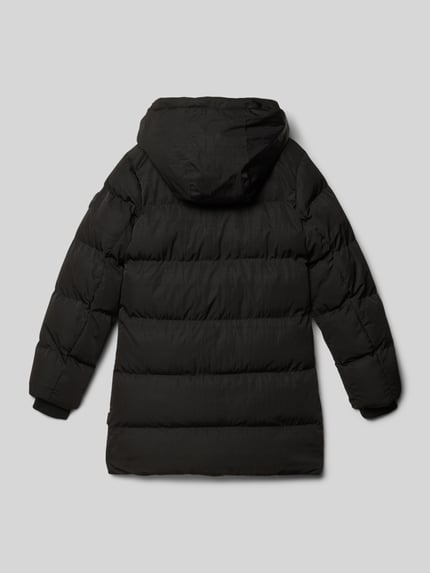 Cars Jeans Regular fit gewatteerde lange jas met steekzakken, model 'Maysay' Zwart - 3