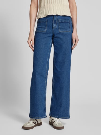 VERO MODA Wide Fit Jeans aus Baumwoll-Mix Modell 'KAYLA' Blau 4