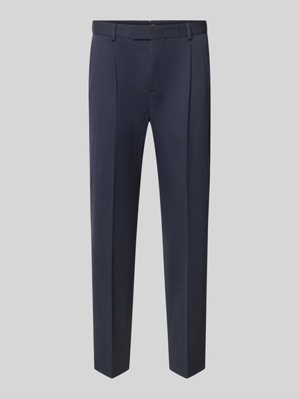 Regular Fit Anzughose mit Bügelfalten Modell 'Rennet' Shop The Look MANNEQUINE