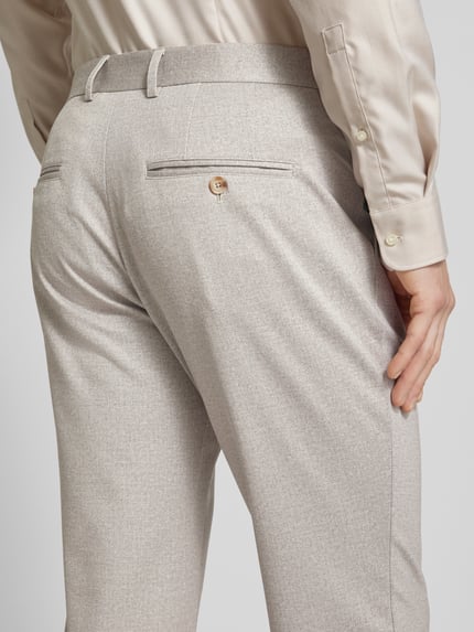 Matinique Spodnie do garnituru o kroju slim fit z kieszeniami z tyłu model ‘Aliam’ Beżowy 3