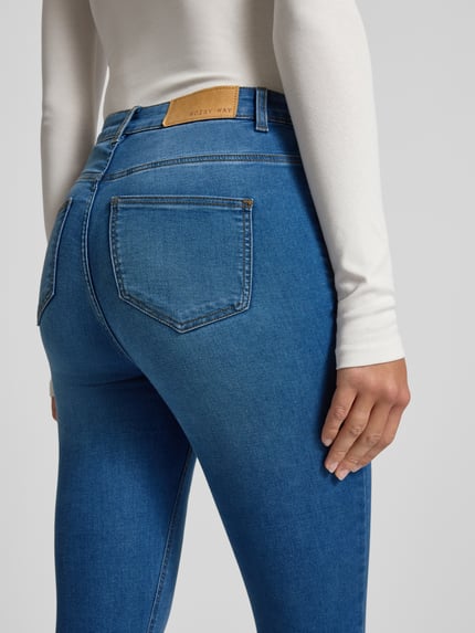 NOISY MAY® Jeansy z wysokim stanem o kroju skinny fit model ‘CALLIE’ Granatowy 3