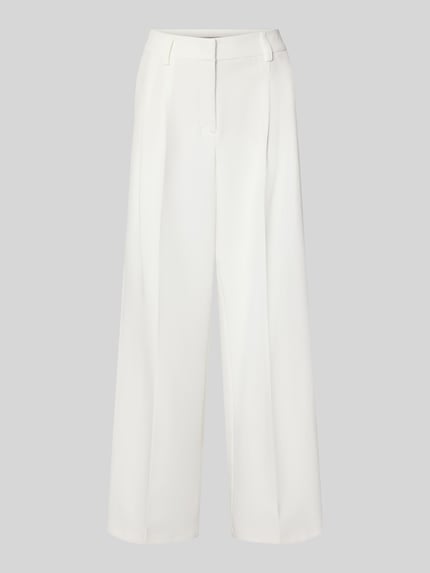 Produktfoto, Wide Fit Stoffhose mit Bügelfalten von Christian Berg Woman Selection in Weiß, elastischer Material-Mix, glatte Oberfläche