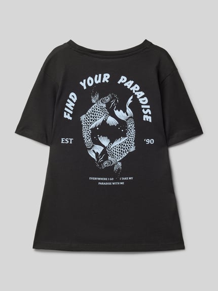JACK & JONES T-Shirt mit Motiv-Print Black 3