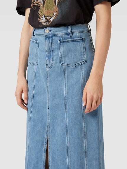 BAUM & PFERDGARTEN jeansrok met knoopsluiting Jeansblauw - 3