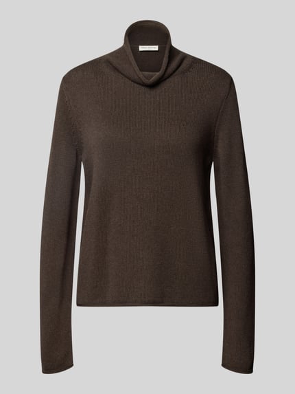Produktfoto, Turtleneck aus reiner Baumwolle von MARC O'POLO, jednolity kolor, strukturalna faktura, długi rękaw, dzianina, bawełna