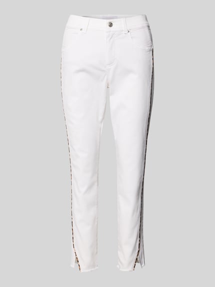 ANGELS Slim Fit Hose mit Kontrastpaspeln Modell 'Ornella' Weiss 2