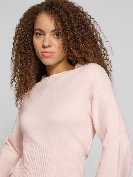 ONLY Pullover mit ausgestelltem Ärmelabschluss Hellrosa 3