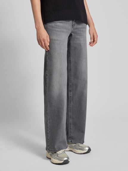 ONLY Wide Leg Jeans im 5-Pocket-Design Modell 'MADISON' Mittelgrau 4