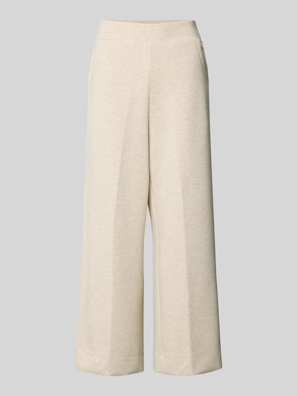 MOS MOSH Sweatpants van viscosemix met labeldetail model 'Namara' Beige - 2