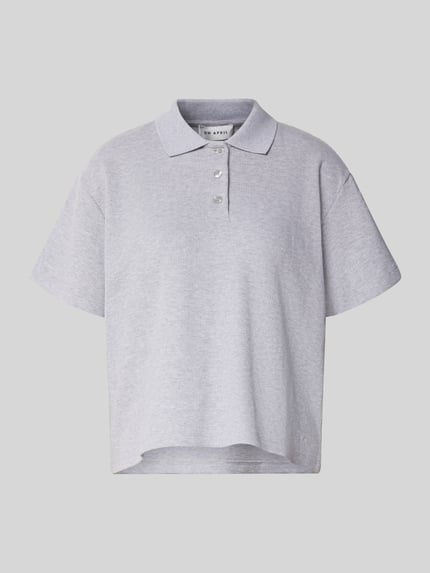 koszulka polo o kroju relaxed fit z fakturowanym wzorem model 'Noa' Shop The Look MANNEQUINE