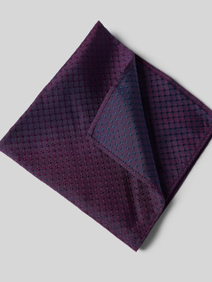 MONTI Set aus Fliege und Einstecktuch aus reiner Seide Bordeaux 3