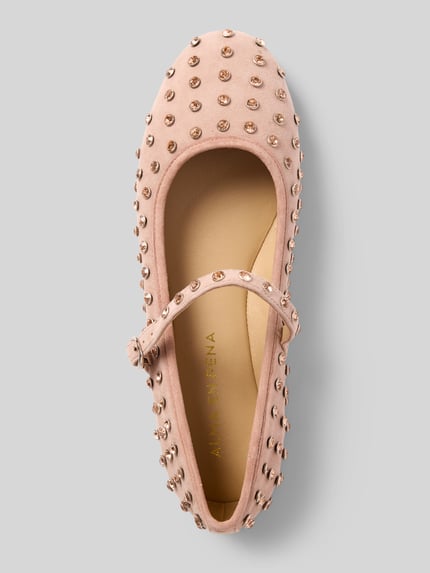 Alma en Pena Ballerinas mit Strasssteinbesatz Altrosa 3