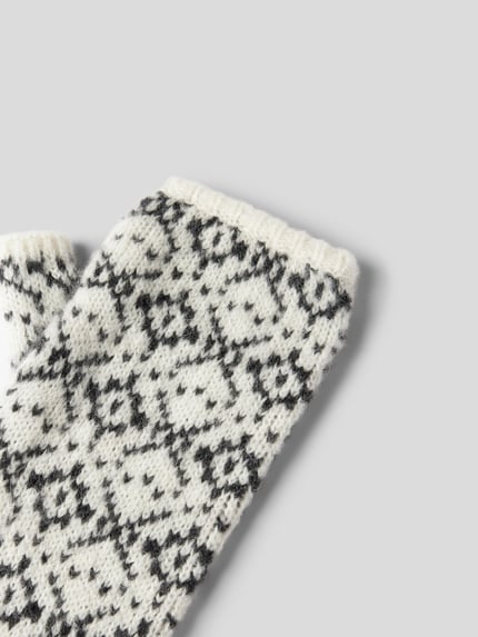 The Garment Rękawiczki bez palców z wzorem na całej powierzchni Écru 3
