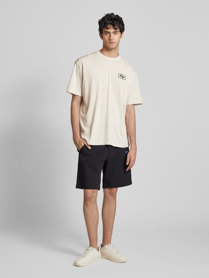 HUGO Blue T-shirt z wyhaftowanym logo model ‘Nampie’ Złamany biały 1