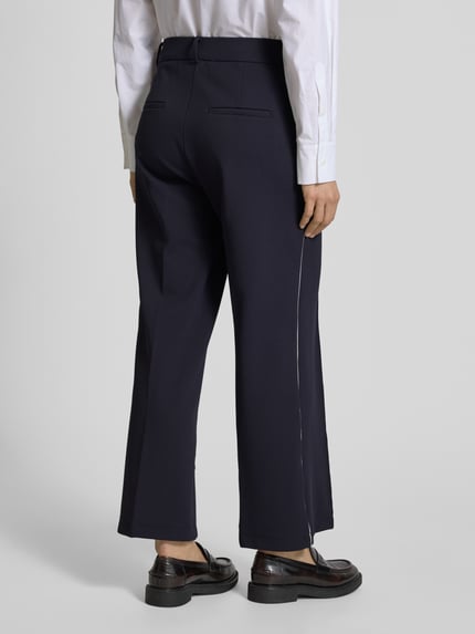 CAMBIO Straight leg stoffen broek met verkort model, model 'CAMERON' Marineblauw - 5