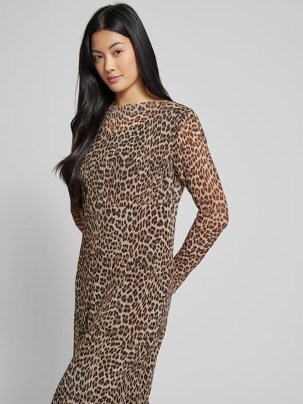 Rich & Royal Midi-jurk met boothals Beige - 3