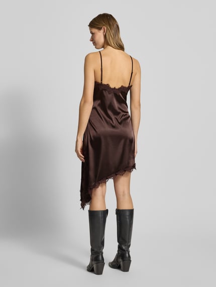 NOISY MAY® Minikleid mit Spitzenbesatz Modell 'SOFIE' Schoko 5