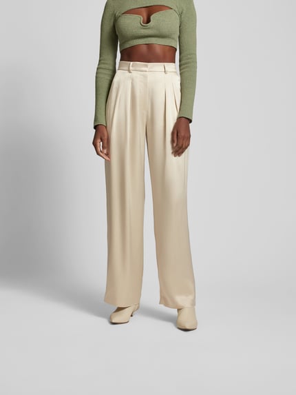 Nanushka Loose Fit Stoffhose mit Kellerfalten Sand 4