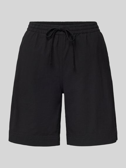 Produktfoto, Shorts mit elastischem Bund Modell 'Cissie' von Soyaconcept, zwart, puur katoen, regular fit, dames, bandwijdte maat s 38 cm, binnenbeenlengte maat s 20 cm, gestructureerde stof