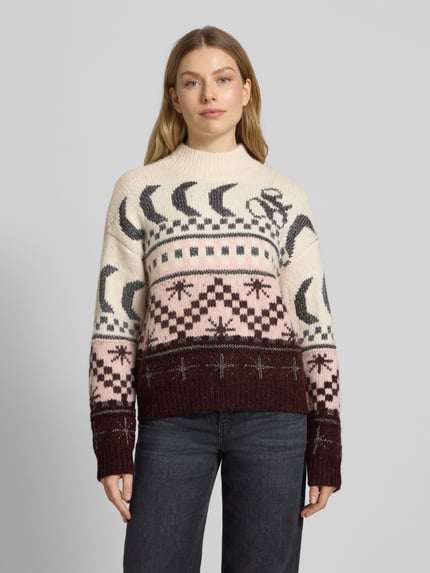Scotch & Soda Loose Fit Strickpullover mit Woll-Anteil Schoko 4