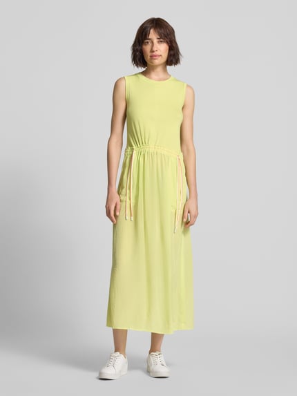 Marc Cain Maxikleid mit Kordelzug an der Taille Neon Gelb 4