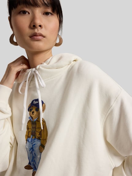 Polo Ralph Lauren Comfort Fit Hoodie aus Baumwoll-Mix Offwhite 6