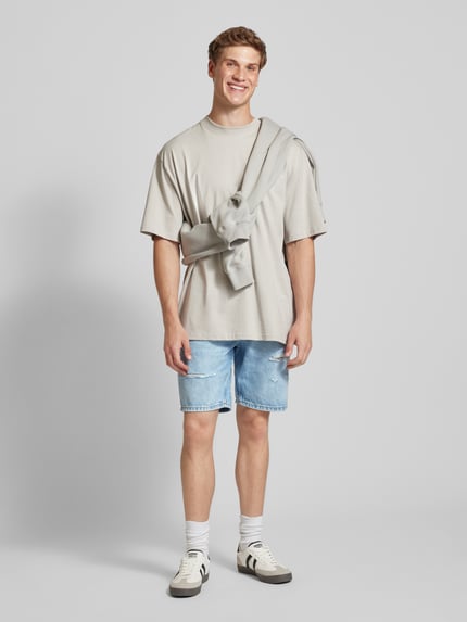 ONLY & SONS Korte regular fit jeans in destroyed-look, model 'EDGE' Lichtblauw - 1