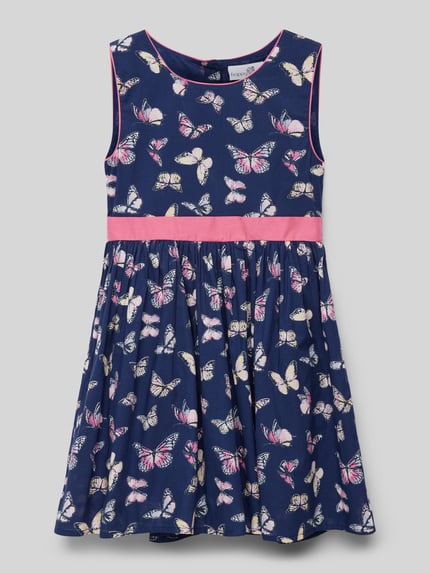 Happy Girls Jurk met tailleband Marineblauw - 1