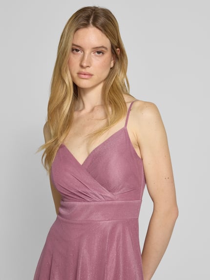 TROYDEN COLLECTION Cocktailkleid mit Taillenband Rosa 3