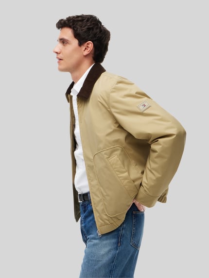 Tommy Hilfiger Bomberjacke mit Kontrastkragen Modell 'SURPLUS' Beige 3