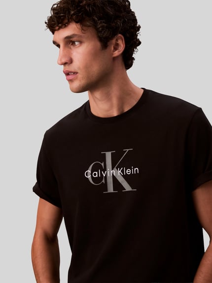 Calvin Klein Jeans Relaxed Fit T-Shirt aus reiner Baumwolle mit Logo-Print Black 3