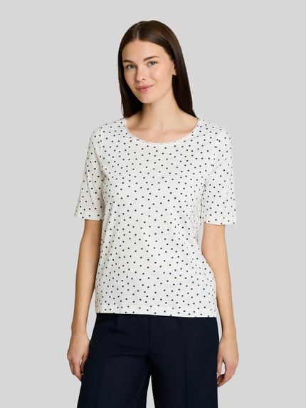 Tom Tailor Regular Fit T-Shirt aus reiner Baumwolle Weiss 4