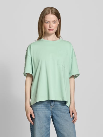 Essentiel Antwerp Loose Fit T-Shirt aus reiner Baumwolle Tuerkis 4
