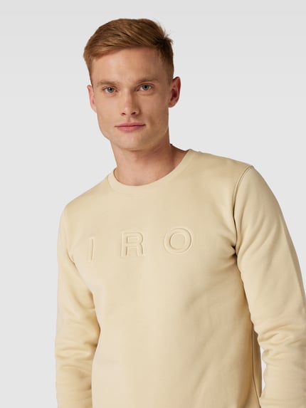 Iro Bluza z wytłaczanym logo Beżowy 3