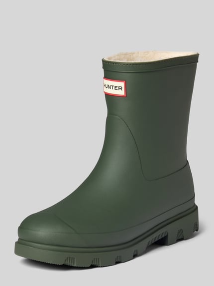 Hunter Gummistiefel mit warmem Futter Khaki 1