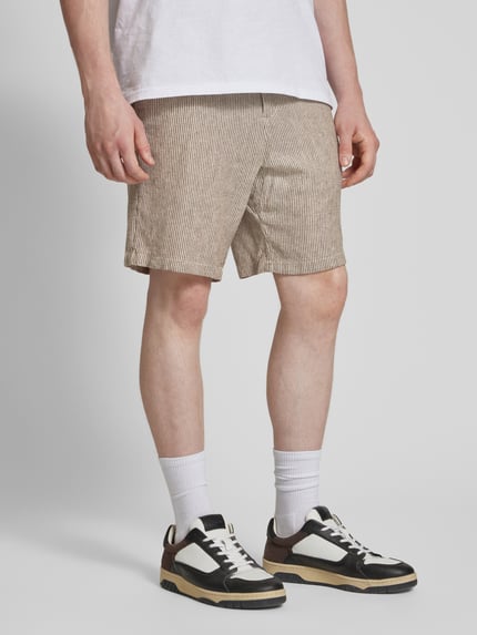 JACK & JONES Regular Fit Shorts mit Tunnelzug Modell 'MYKONOS' Taupe 4