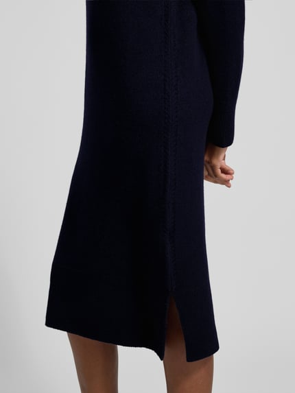 GANT Strickkleid mit Kaschmir-Anteil und Rollkragen Marine 3