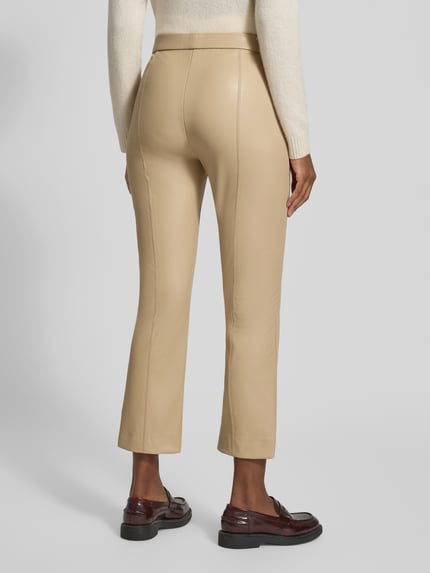 Raffaello Rossi Flared Bootcut Hose in Leder-Optik Modell 'MACY' Sand 5