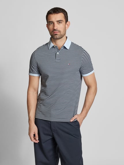 Tommy Hilfiger Regular fit poloshirt van katoenmix Lichtblauw - 4