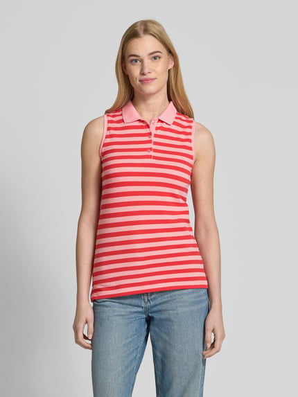 Christian Berg Woman Tanktop met polokraag Felroze - 4