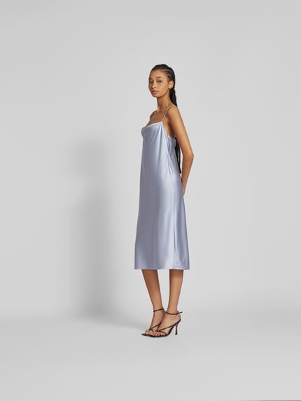 Filippa K Midi-jurk van zijdemix Blauw - 1